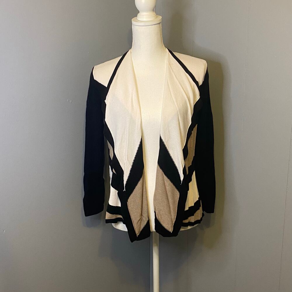 Retro-ology Long Sleeve Open Front Waterfall Cardigan